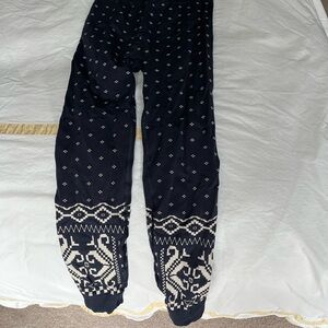 Sweaty Betty Navy & White Patterned Base-Layer Leggings